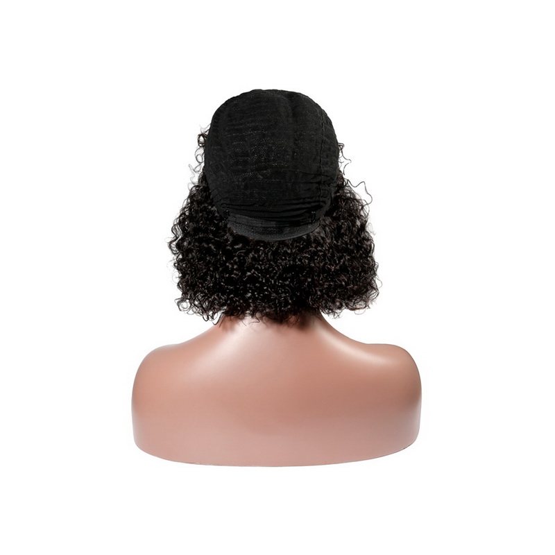 Deep Wave Wig With Bangs Machine-made Wig For Black Women - 图片 7